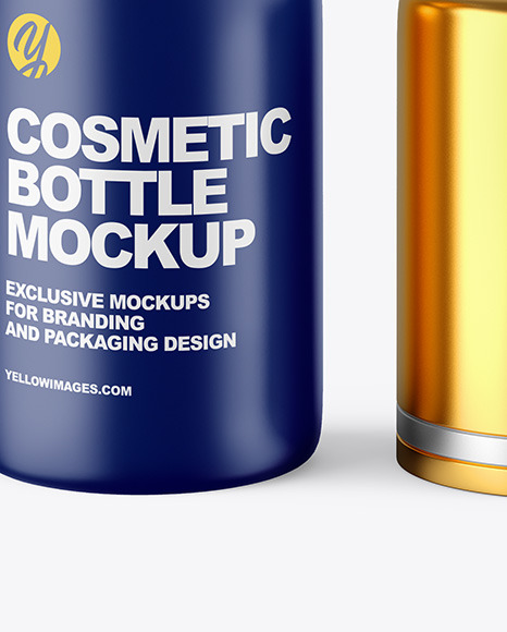 Matte Opened Cosmetic Bottle Mockup