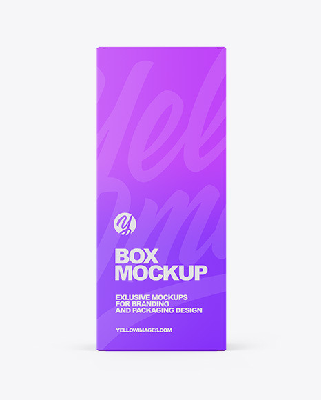 Paper Box w/ Matte Spray Mockup