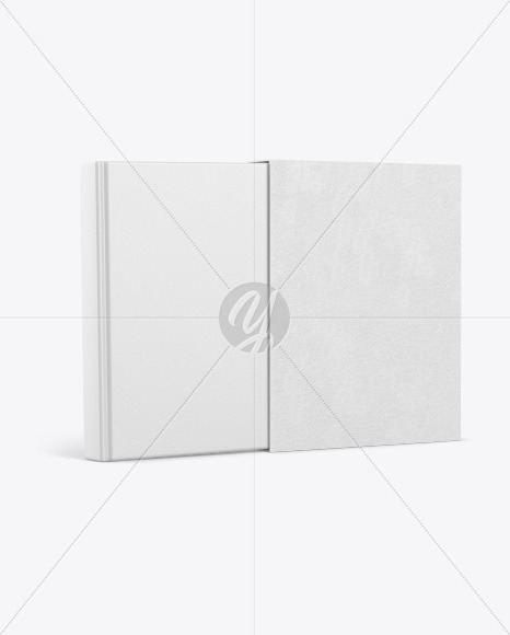 Hardcover Book With Paper Cover Mockup