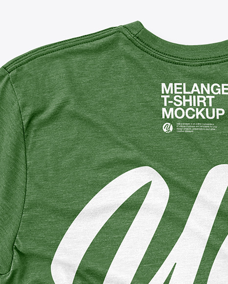 Melange T-Shirt with Round Neck Mockup