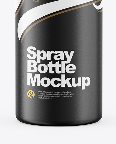 Matte Spray Bottle Mockup