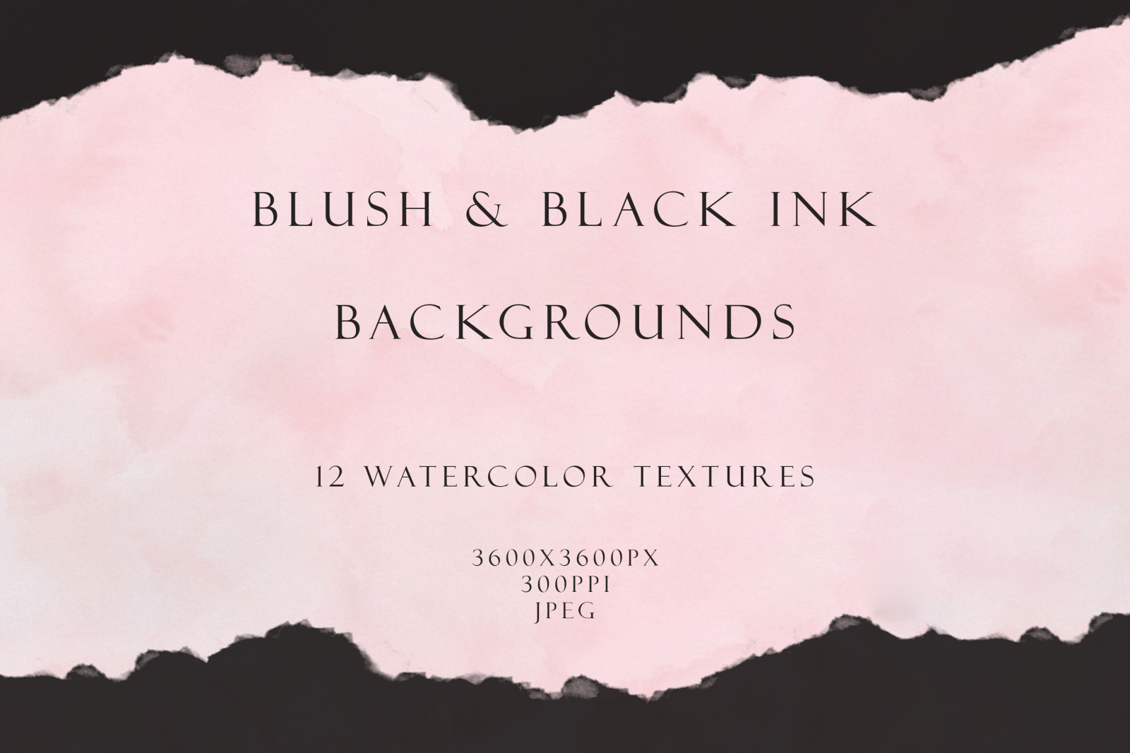 Blush and ink watercolor backgrounds