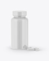 Glossy Plastic Bottle & Pills Mockup