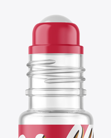 Clear Glass Roll-On Deodorant Mockup