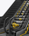 Escalators Mockup - Half Side View