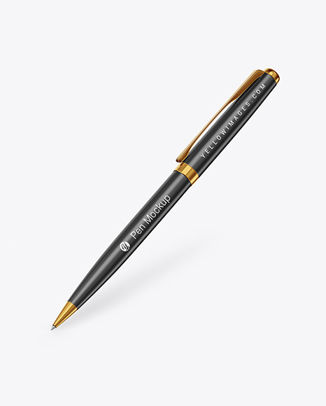 Matte Pen w/ Metallic Finish Mockup