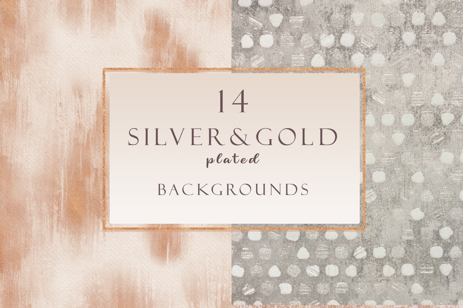 Gold&amp;Silver plated backgrounds set