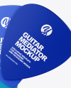 Three Plastic Standard Guitar Picks Mockup