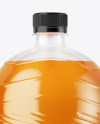 PET Bottle with Peach Drink Mockup