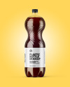 PET Bottle with Red Grape Drink Mockup