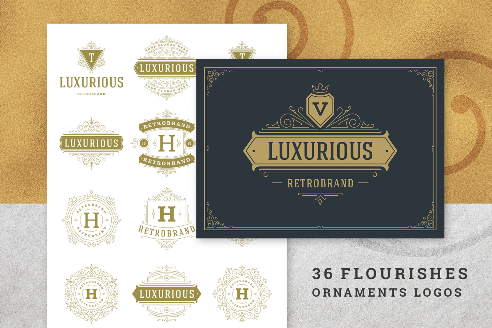 36 Luxury Ornament Logos