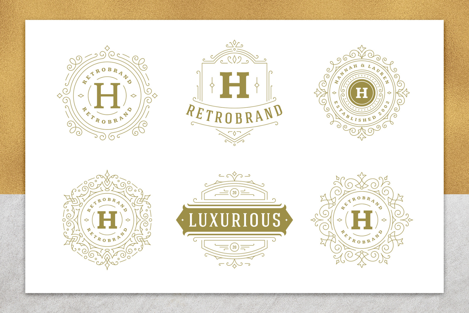 36 Luxury Ornament Logos