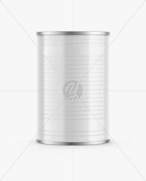 Metallic Tin Can w/ Glossy Finish Mockup