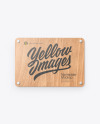 Wooden Nameplate Mockup