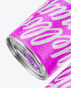 Two Metallic Cans W/ Matte Finish Mockup Two Metallic Cans W/ Matte Finish Mockup