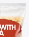 Matte Plastic Bag With Conchiglie Pasta Mockup