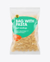 Frosted Plastic Bag With Conchiglie Pasta Mockup