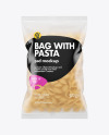 Frosted Plastic Bag With Conchiglie Pasta Mockup