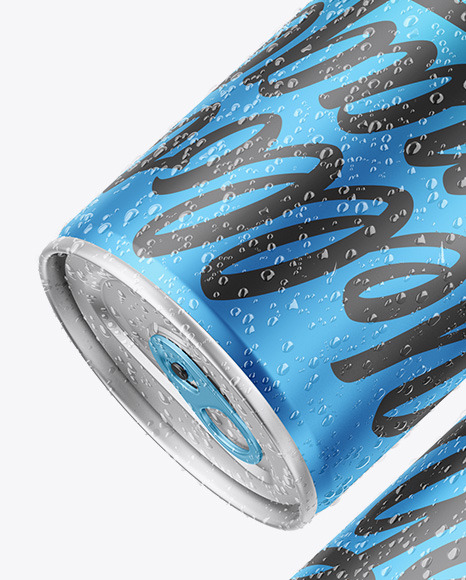 Two Matte Metallic Cans Mockup