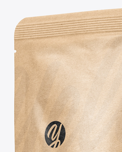 Kraft Paper Stand-up Pouch Mockup