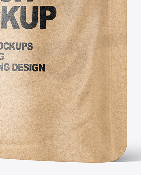 Kraft Paper Stand-up Pouch Mockup