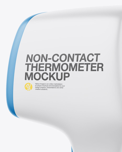 Non-contact Infrared Thermometer Mockup - Half Side View