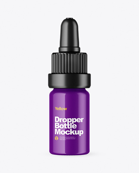 Glossy Dropper Bottle Mockup - Glass dropper bottle mockup