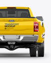 Pickup Truck Mockup - Back View