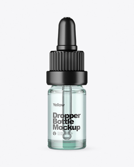 Clear Glass Dropper Bottle Mockup - Glass dropper bottle mockup