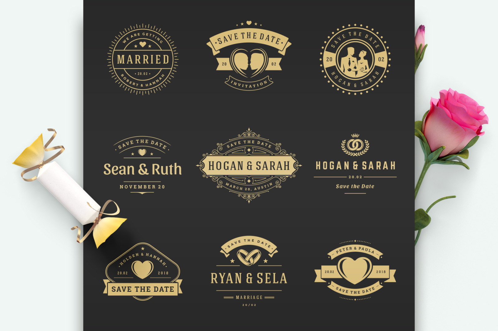 18 Wedding Logos and Badges