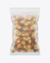 Frosted Plastic Bag With Tricolor Conchiglie Pasta Mockup