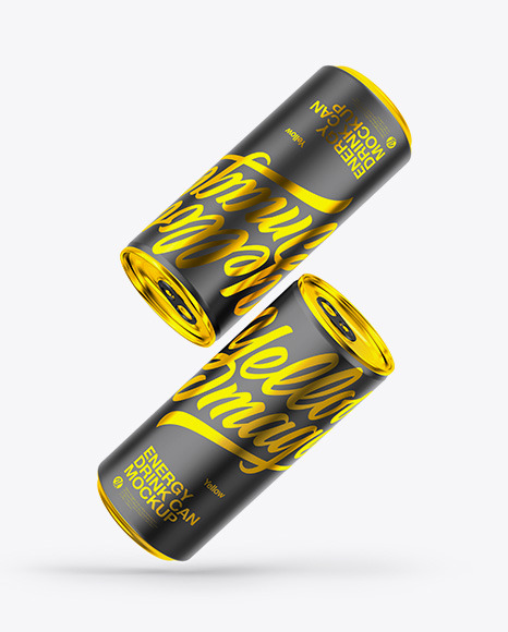 Two Matte Cans Mockup