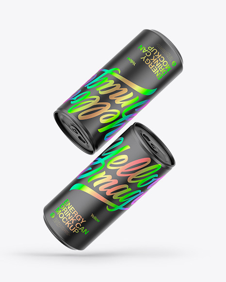 Two Matte Cans Mockup