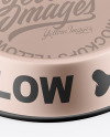 Metallic Pet Feeding Bowl Mockup