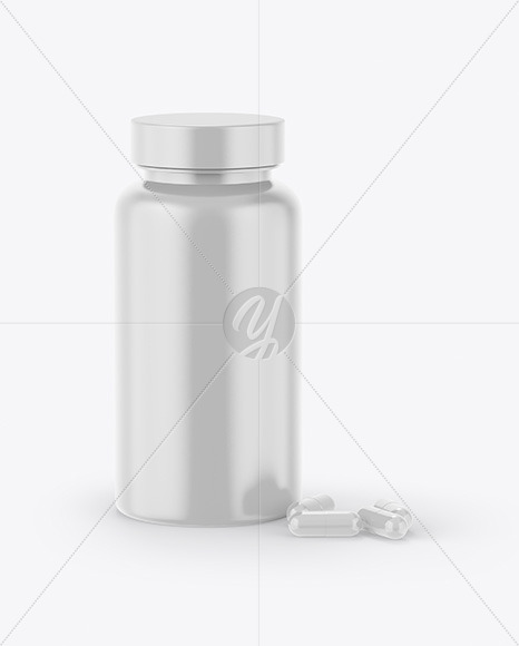 Matte Bottle &amp; Capsules Mockup