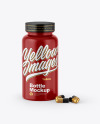 Matte Bottle & Capsules Mockup