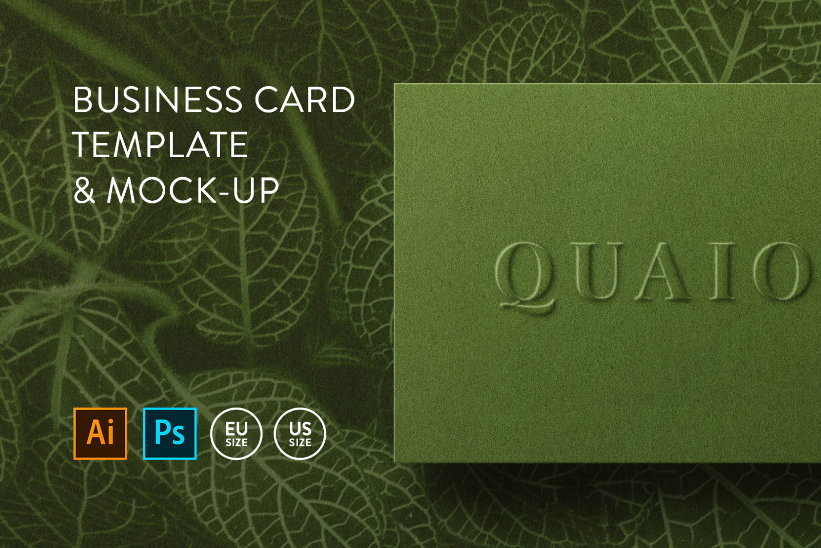 Business card Template & Mock-up #3 Business card Template & Mock-up #3