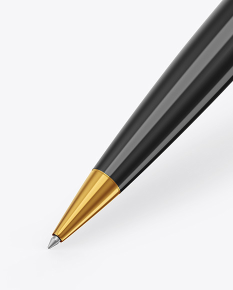 Glossy Pen w/ Metallic Finish Mockup