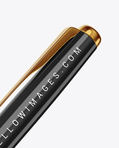 Glossy Pen w/ Metallic Finish Mockup