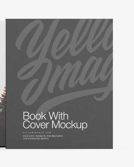 Matte Hardcover Book With Paper Cover Mockup