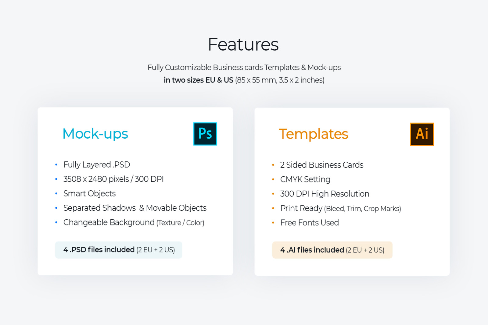 Business card Template & Mock-up #21 Business card Template & Mock-up #21