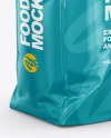 Glossy Food Bag Mockup - Half Side View