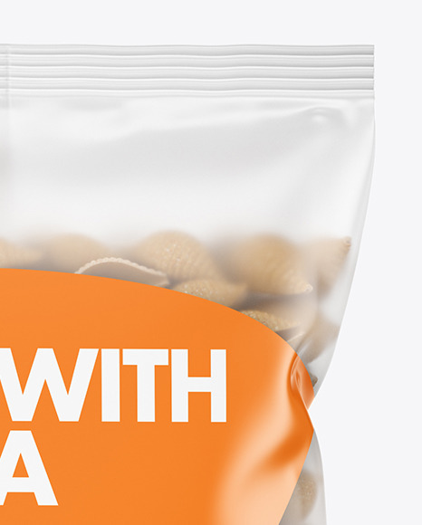 Whole Wheat Conchiglie Pasta Matte Bag Mockup