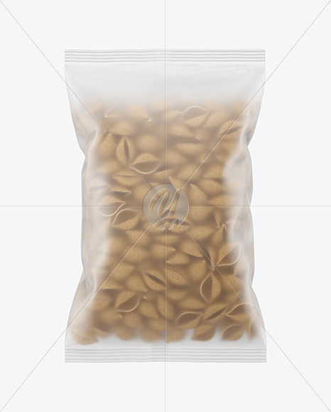 Whole Wheat Conchiglie Pasta Frosted Bag Mockup