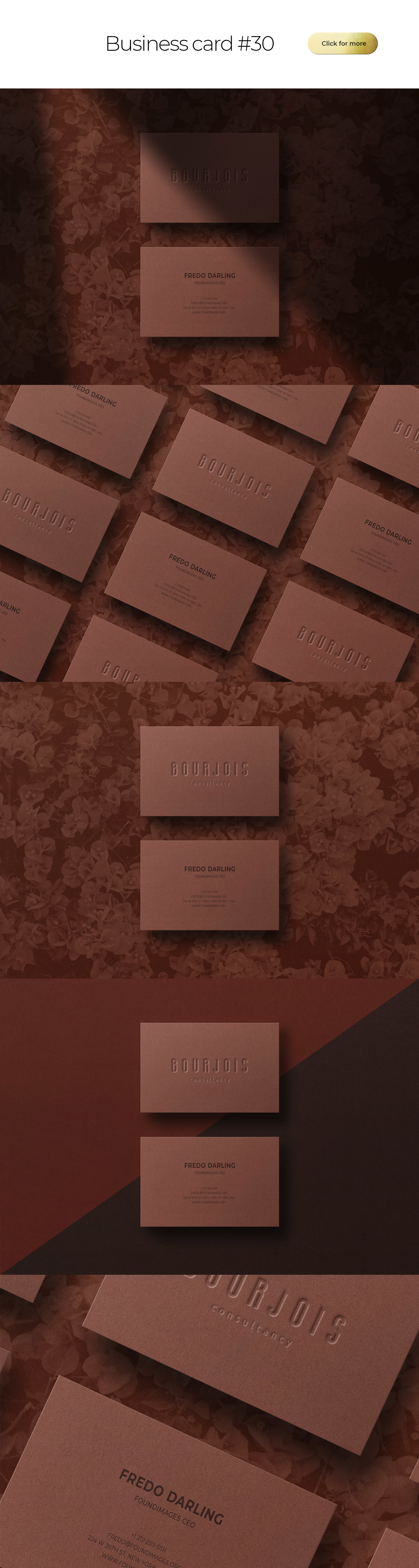 Business Card Bundle Template Mockup