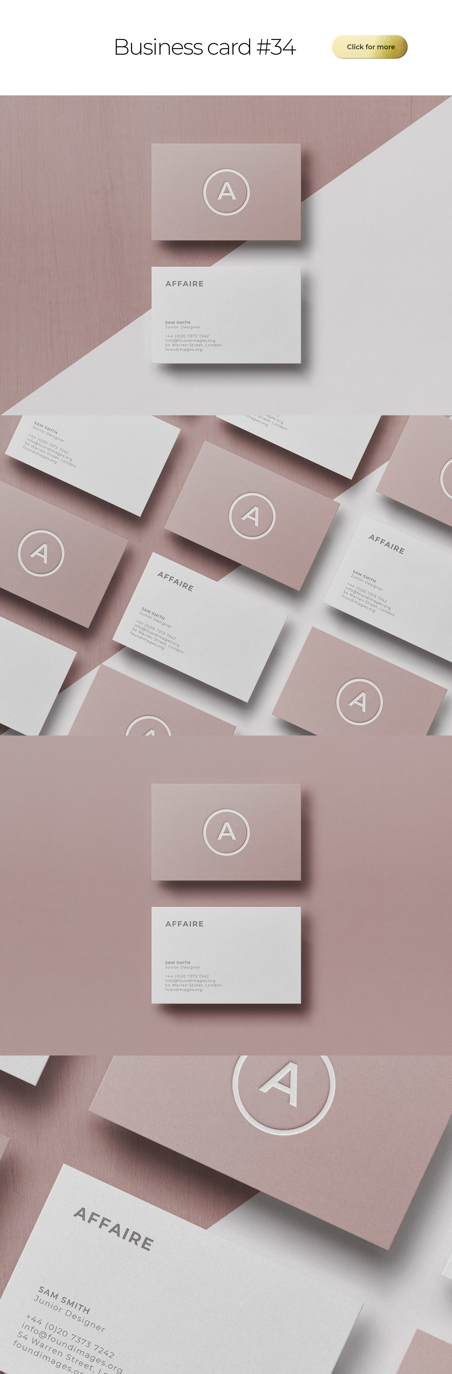 Business Card Bundle Template Mockup