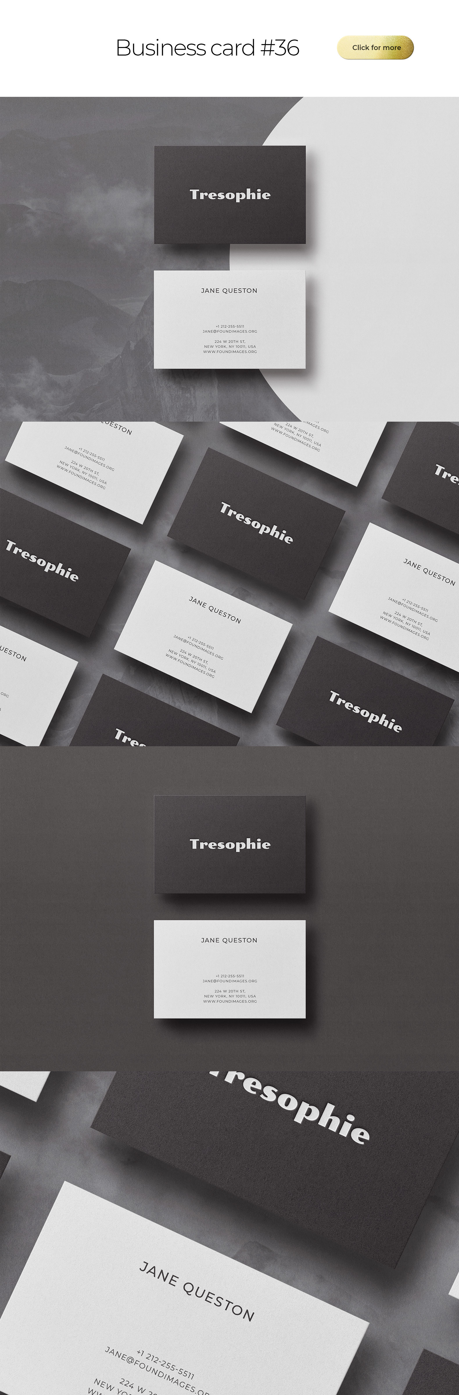 Business Card Bundle Template Mockup