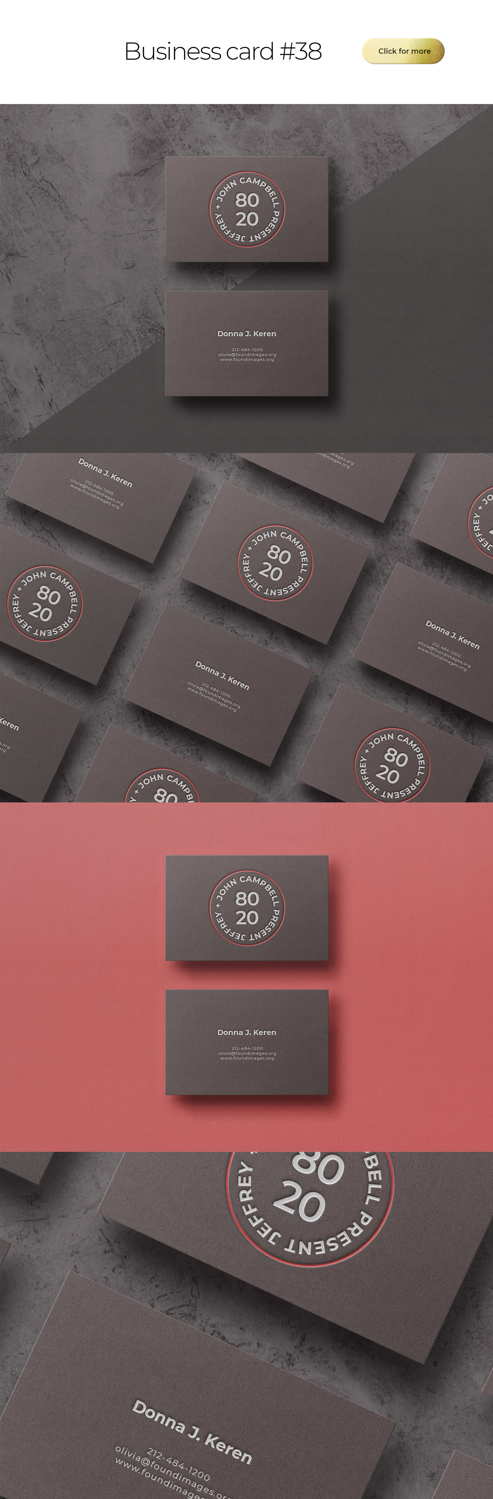 Business Card Bundle Template Mockup