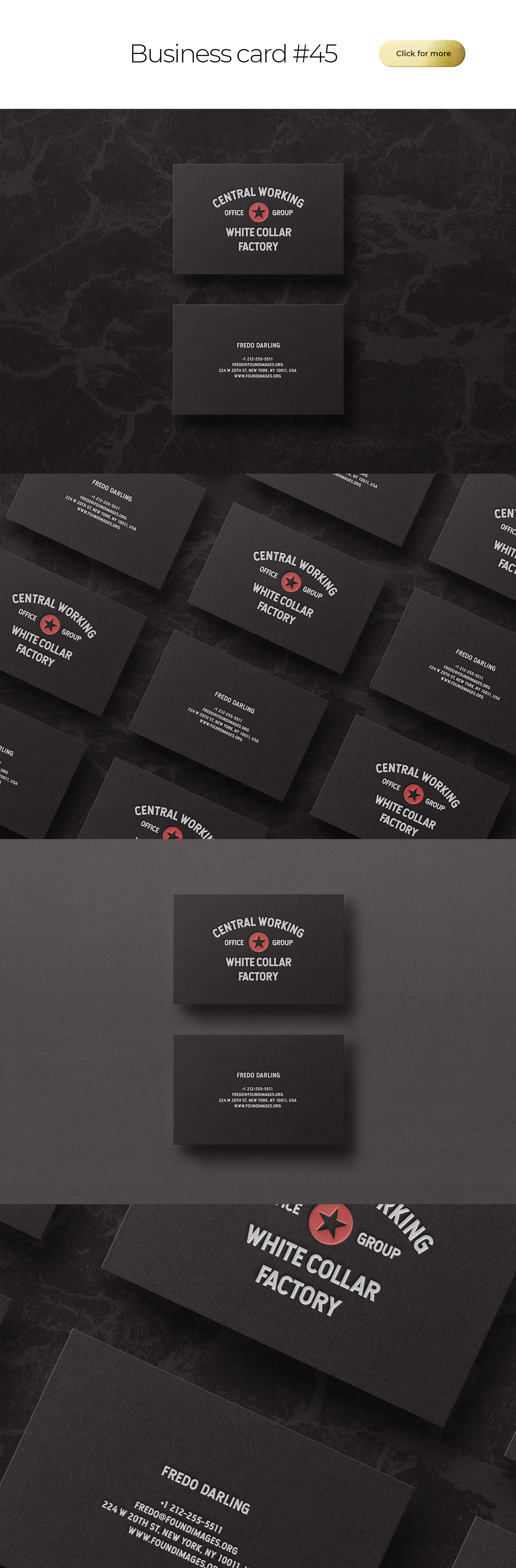 Business Card Bundle Template Mockup