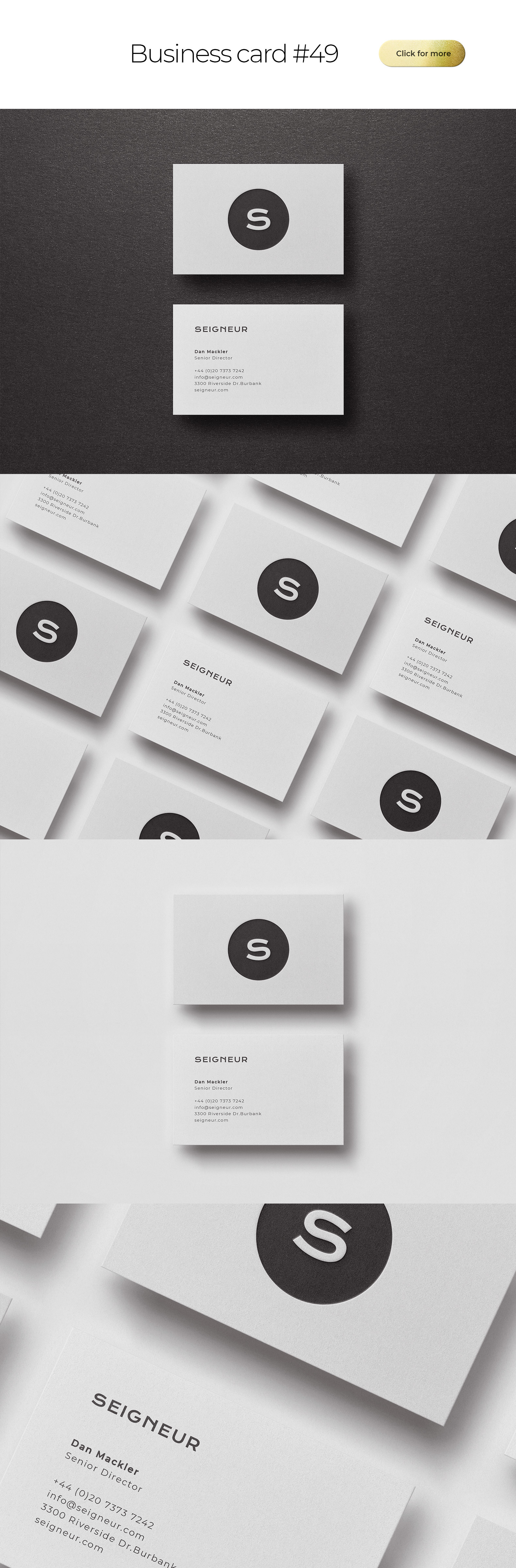 Business Card Bundle Template Mockup